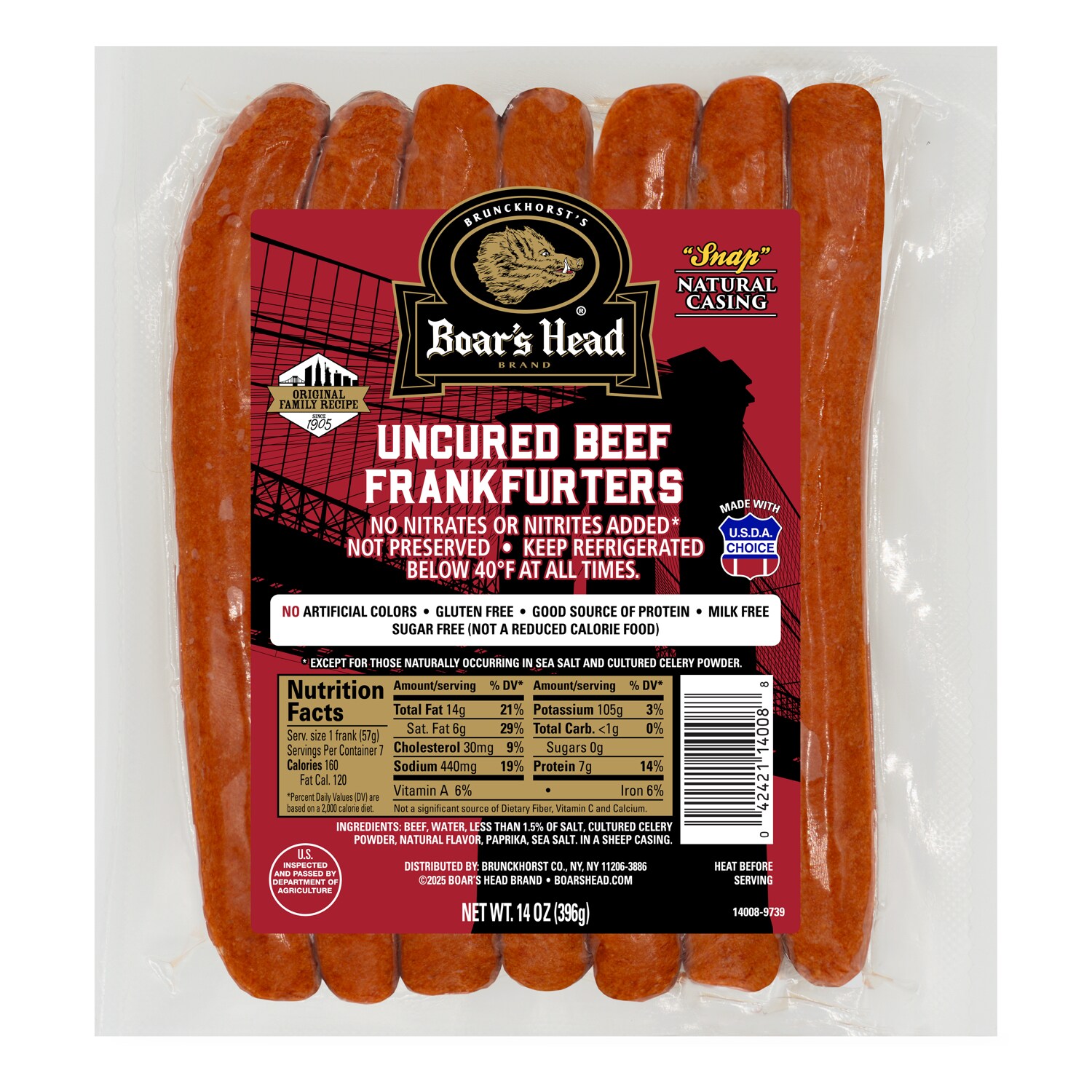 Boar's Head Uncured Beef Frankfurters